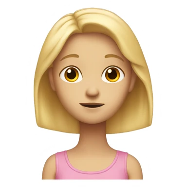 blonde girl thinking about a boy sticker