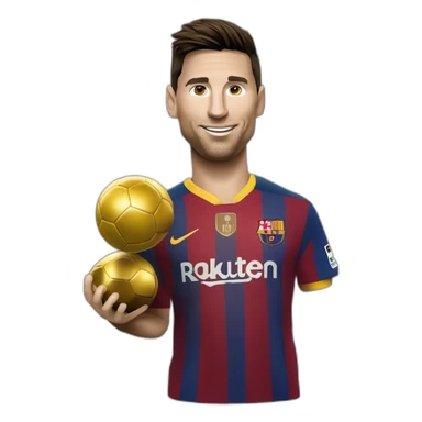Messi-sur-Ronaldo-avec-le-ballon-d’or sticker