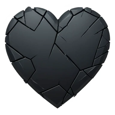 Broken black heart sticker
