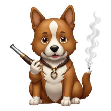 cane che fuma  sticker