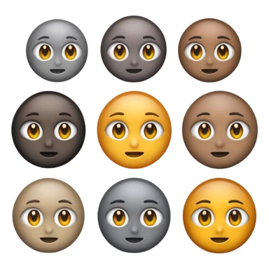 Emoji eyes stone spin multicolore sticker