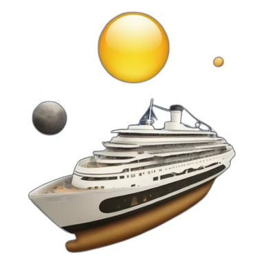 Bateau de croisière dans l’espace sticker
