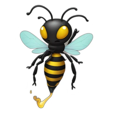 black bee smokes hookah sticker