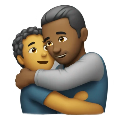 Hugging sticker