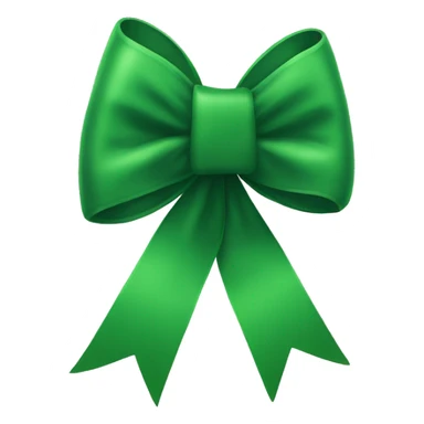 One singular green bow sticker