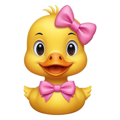 Duck with a pink bow and super saaay sticker