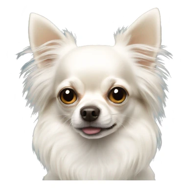 White long hair Chihuahua sticker