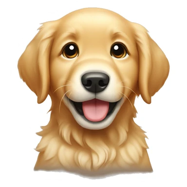 Golden retriever puppy being funny sticker