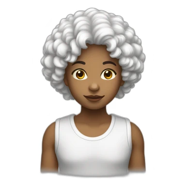 Adolescent-blanc-cheveux-bouclés-noirs sticker