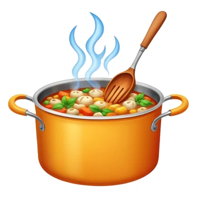 Cooking food in pot  sticker