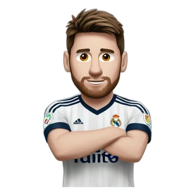 Messi in real madrid shirt sticker