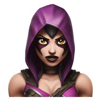 frightened Mileena Mortal Kombat X sticker
