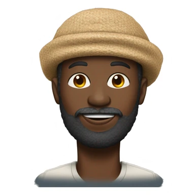 Un homme africain avec une grande barbe et un bonnet sticker