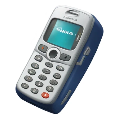 old nokia phone with game sticker