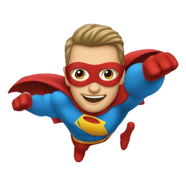 flying superhero sticker