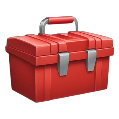 opened red tool box sticker