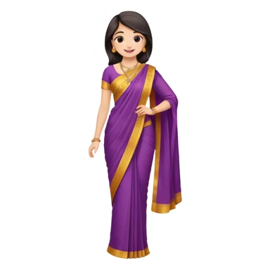 Girl with saree full body sticker