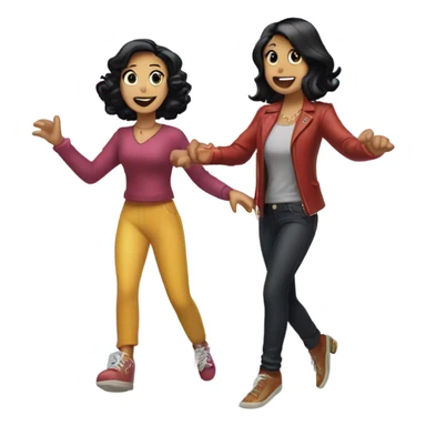 Two Veronicas from Archie dancing sticker