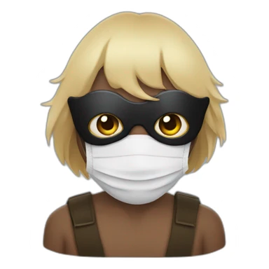 Singe avec un masque sticker