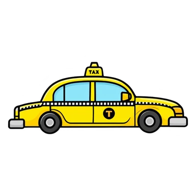 yellow taxi cab sticker