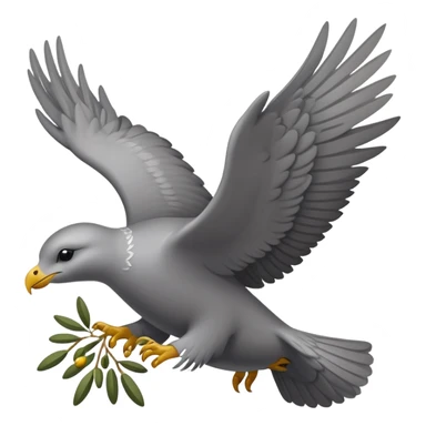 A flying seal, with eagle’s wings, carrying an olive branch like a dove of peace sticker