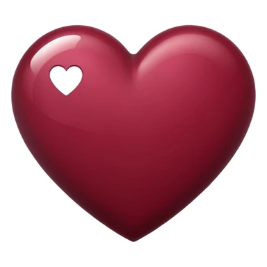 Burgundy heart sticker