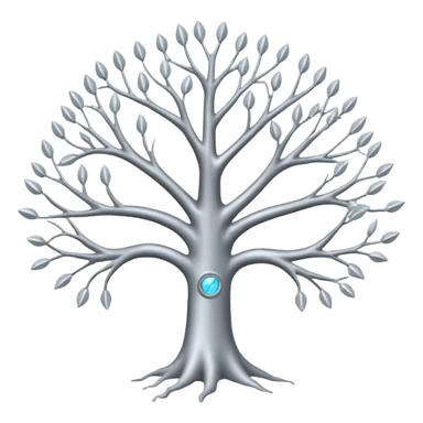 tree with eeg electrodes for branches sticker