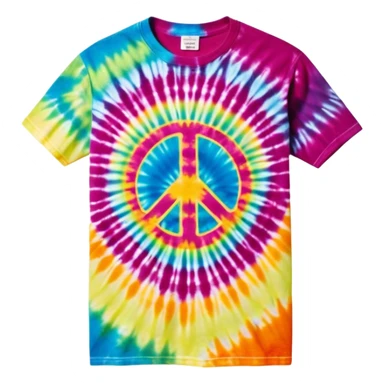 1990’s tie dye peace sign shirt sticker