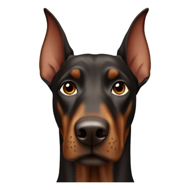 Brown Doberman sticker