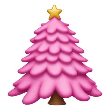 A pink Christmas tree sticker