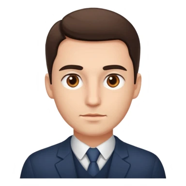 persona masculina con suerte enfocada en verse bien  sticker