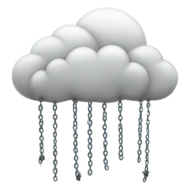 Rain cloud with chains sticker