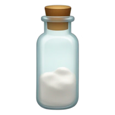 glass vial medicine white powder sticker