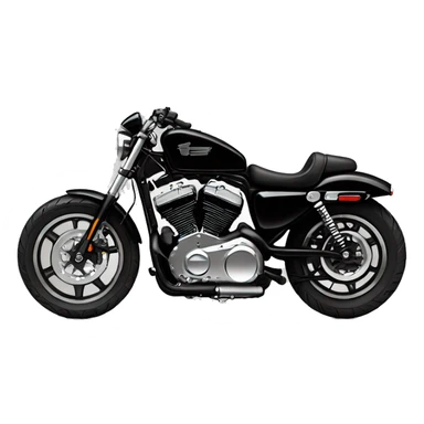 Black Harley Sportster sticker