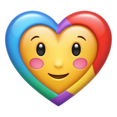 Donne moi un cœur multicolore  sticker