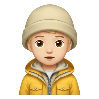 little boy in summer mountain clothes sticker