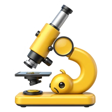 Make a thinking emoji along with a microscope. sticker