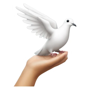 dove above hand sticker