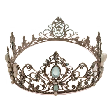 Shabby chic princess tiara  sticker
