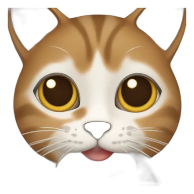 Thai cat with brown fur on face sticker