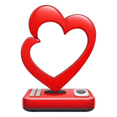 phone with a big heart sticker