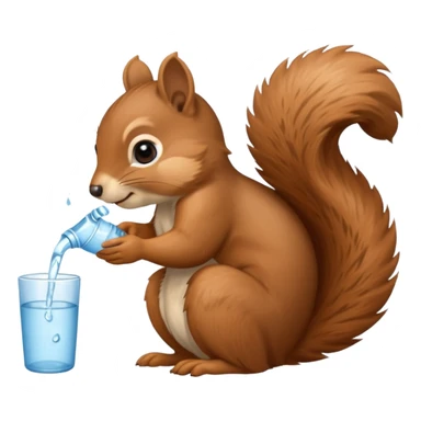  Suu çeken sincap sticker