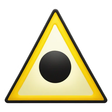 alert road sign tirangular shape, with yellow background and clear black color exclamation  mark ("!") at center sticker