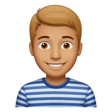 stripped shirt wearing man sticker