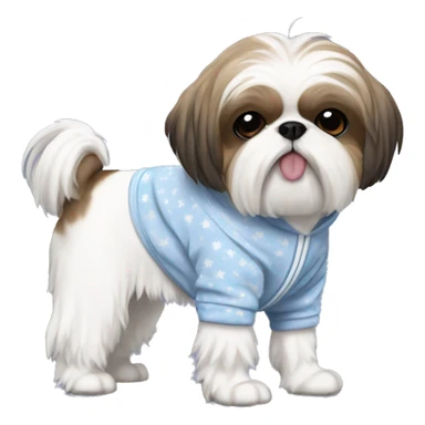 Shih Tzu wearing a onesie sticker