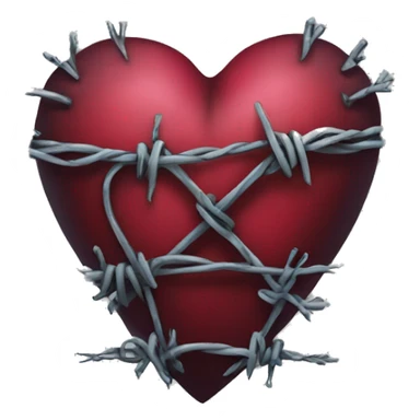 gothic heart with barbed wire sticker