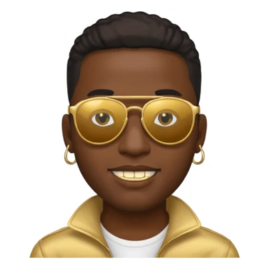 Black man with gold grills and sun glasses sticker