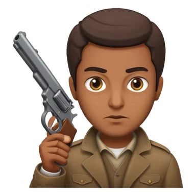 Iran man shoot face sticker