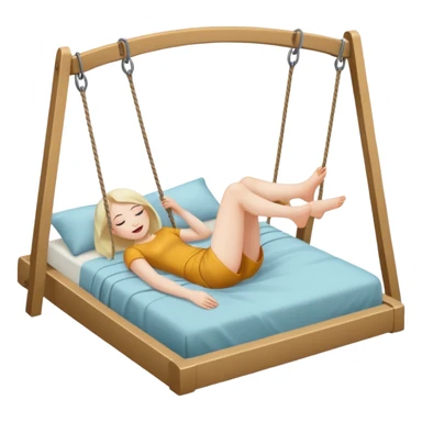 Laying on bed swinging feet  sticker