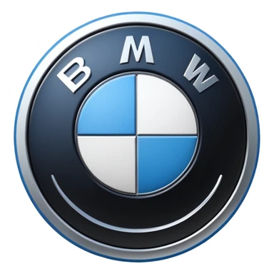 A BMW LOGO with correct colours in it diagonal blue sticker